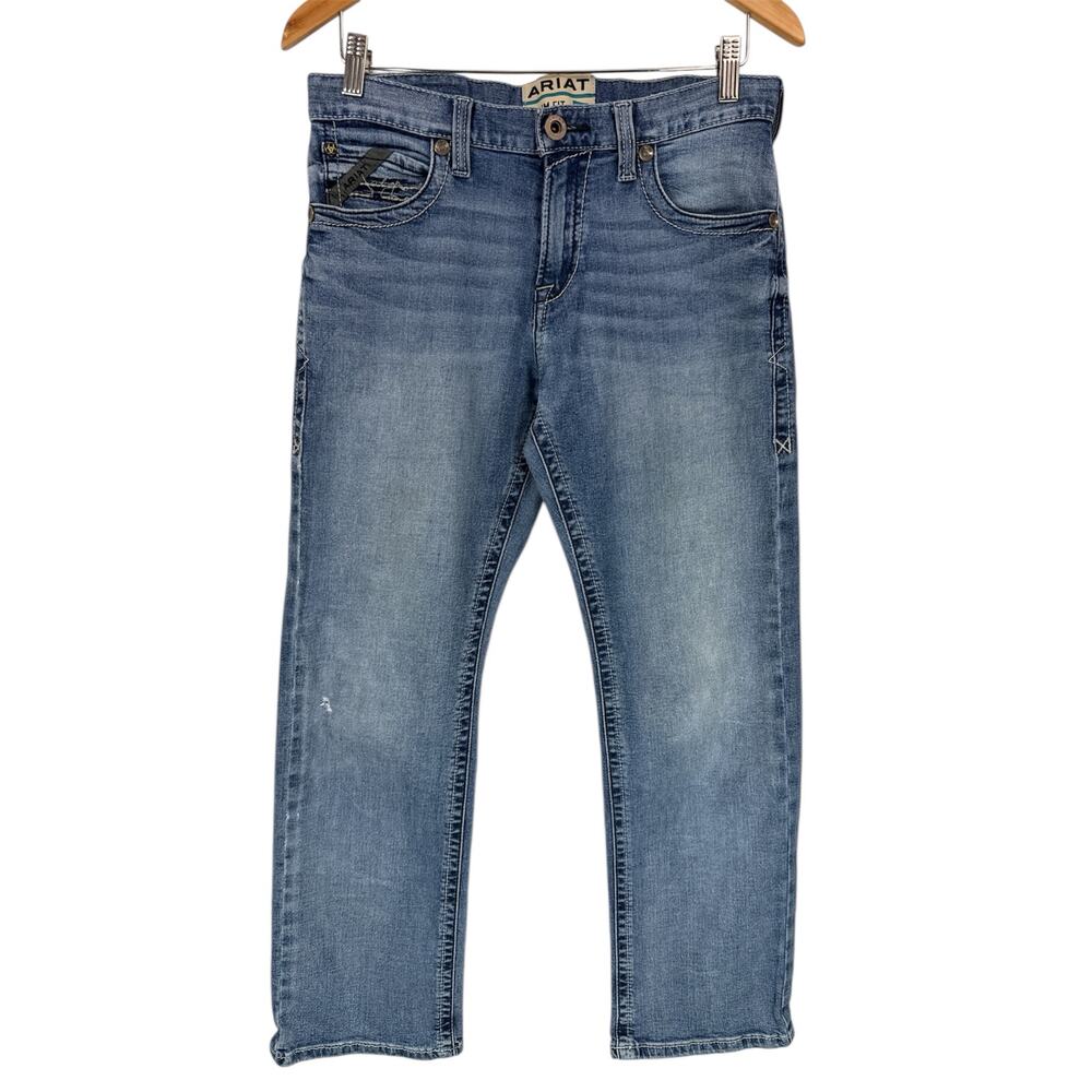 Ariat M7 Slim Fit Straight Leg Jeans Mens 30x30 Medium Blue Wash Western Denim